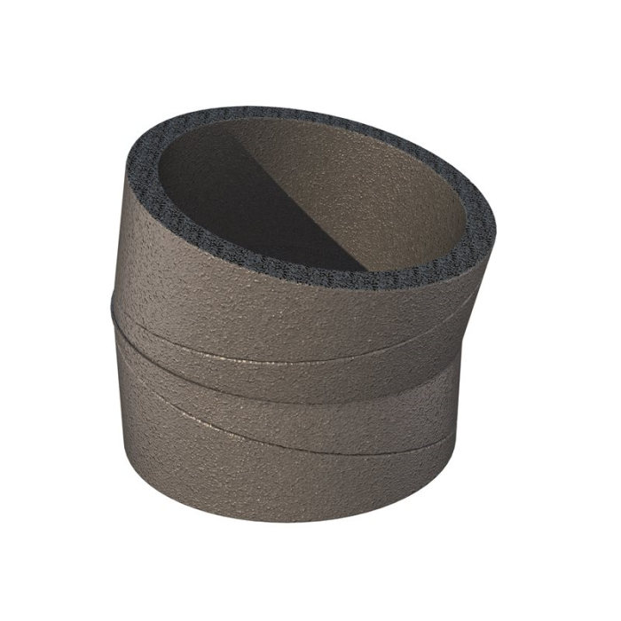 Bocht geïsoleerd Ubbink Aerfoam Ø180mm | 15°