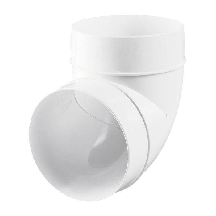 Bocht KST | Ø125mm | 90° | Wit