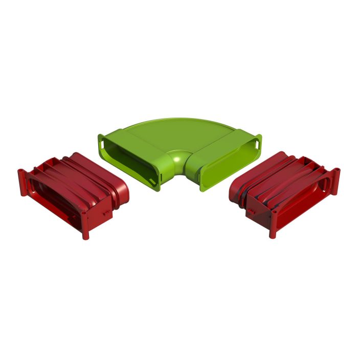 Bochtset Ubbink AE45sc | 90° | Hori | 3pce