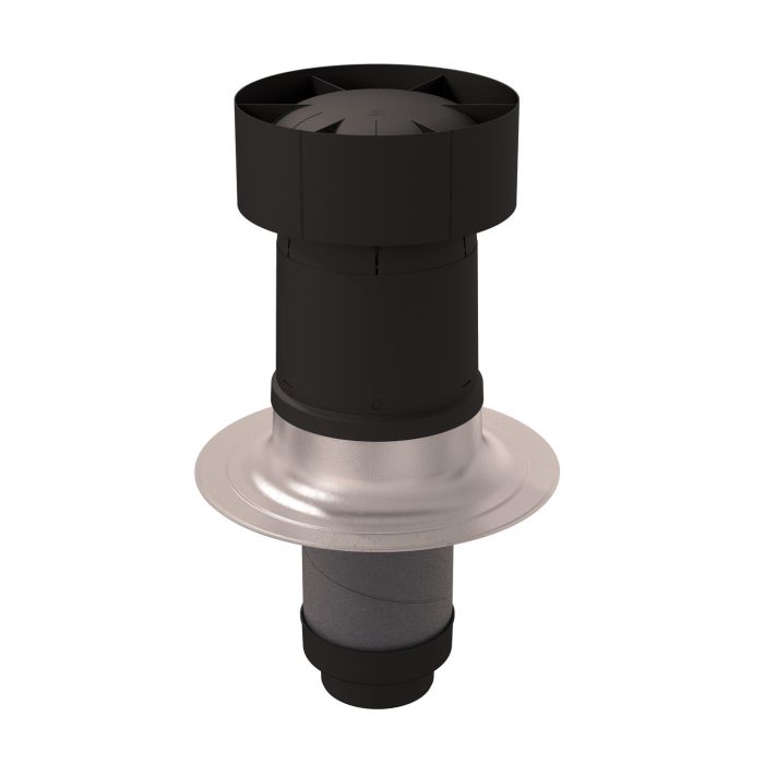 DDV Ubbink Ventus | Ø160-150mm | 0° | Zwart