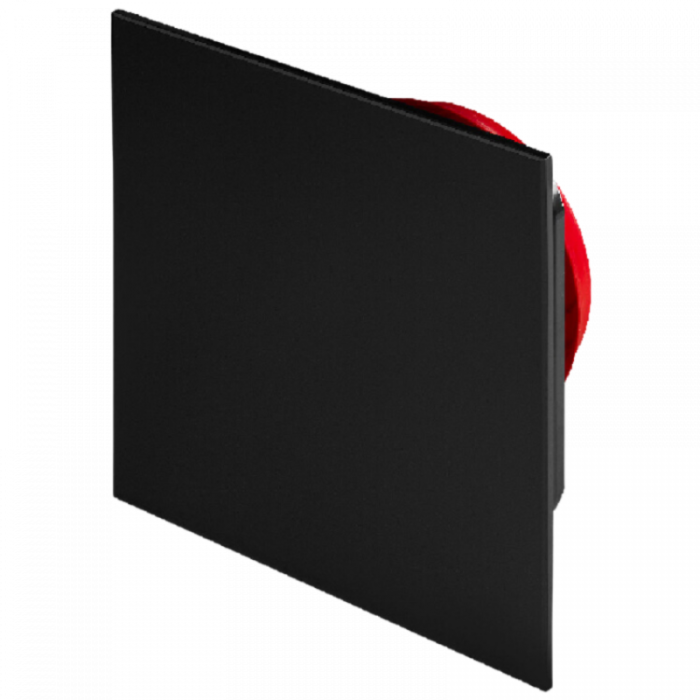 Designventiel Whisper | Ø125 | Vierkant | R9005 | AirBlocker