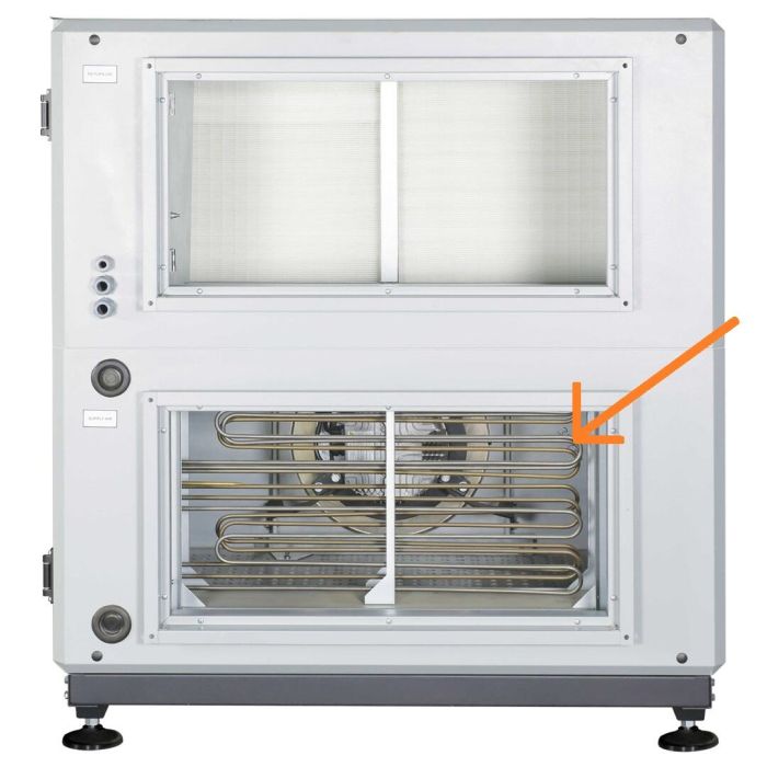 Elektrische naverwarmer Orcon EVI-09DA-R | Geïntegreerd