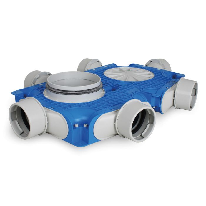 Instortverdeler Vent-Axia | 6xØ90mm | Zijaansluiting Ø180mm
