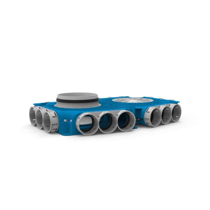 Instortverdeler Vent-Axia VTVG 69 180 | 18xØ69 zijaansl Tuit