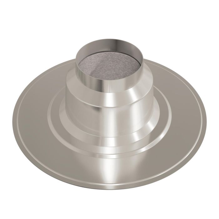Plakplaat Ubbink ALU | Ø125mm | 0° | Geïsoleerd
