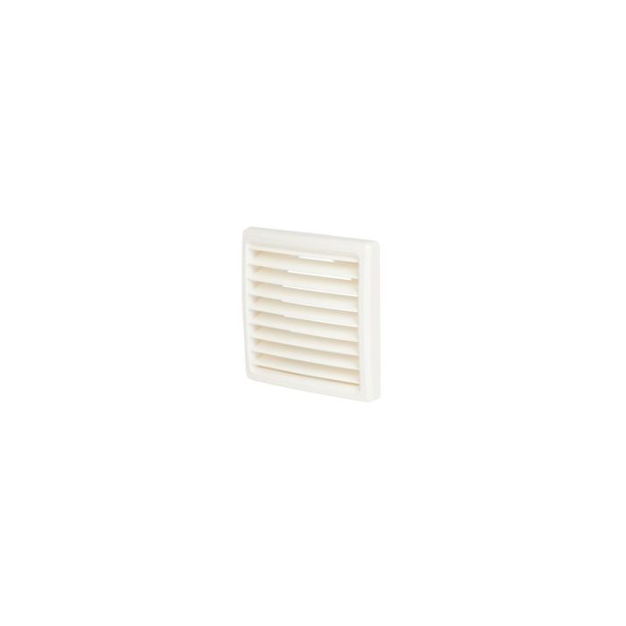 Rooster wand Brink 125x125 mm tbv Ø100 mm | Wit | Kunststof