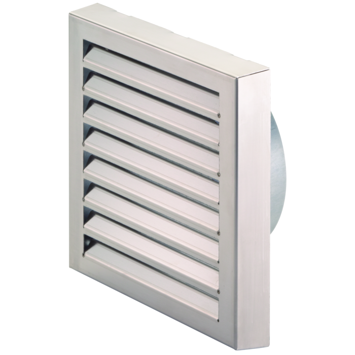 Rooster Zehnder ComfoEdge RVS | 248x267x37mm | Ø125mm | Muur