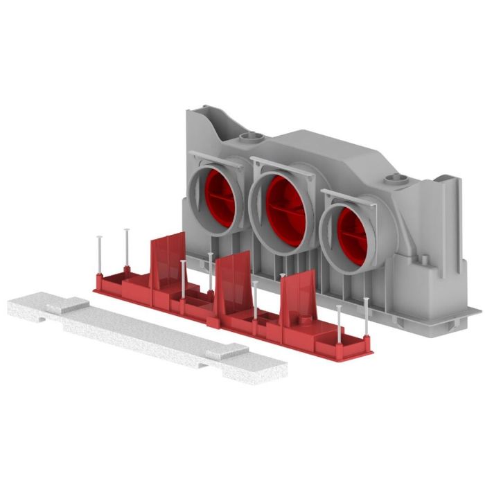 Roosterbox, Zehnder lijnrooster type CSB/P 2Ø75/Ø90-B-L410