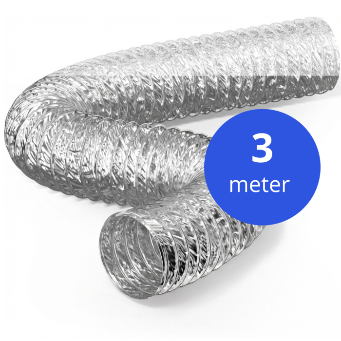 Slang Whisper ALU | Ø100x3000mm | Flexibel | Ventilatie
