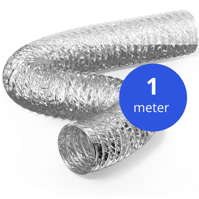 Slang Whisper ALU | Ø125x1000mm | Flexibel | Ventilatie