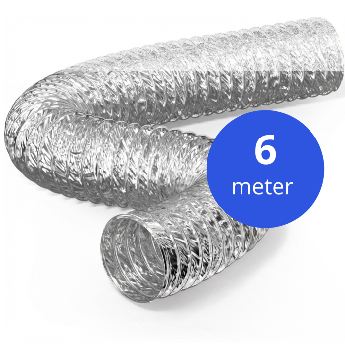 Slang Whisper ALU | Ø125x6000mm | Flexibel | Ventilatie