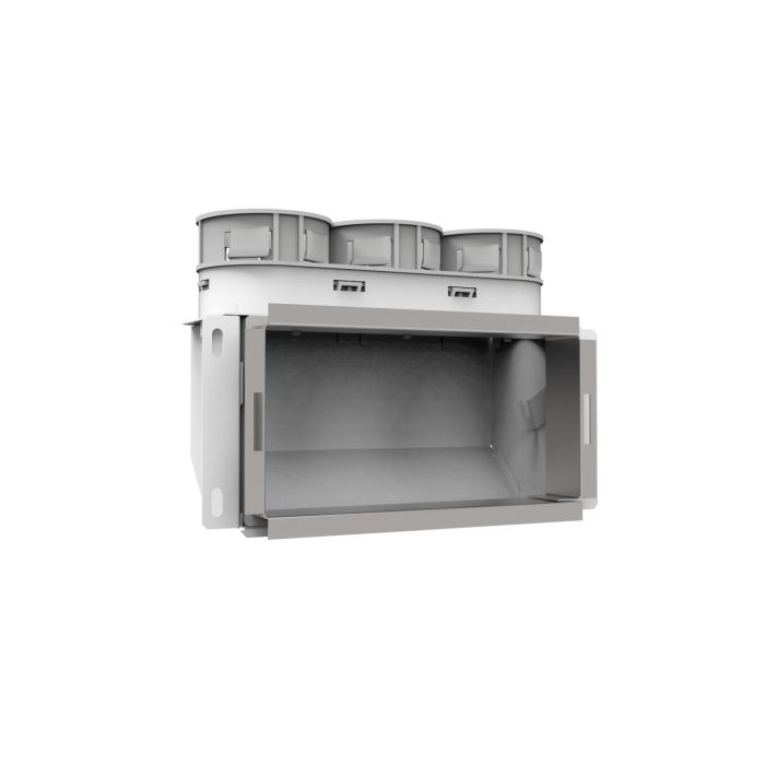 Wandcollector Vent-Axia | 3xØ69mm | Boven