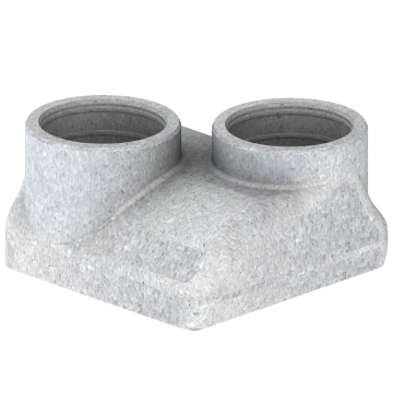 Adapter WHR918 2x DN125