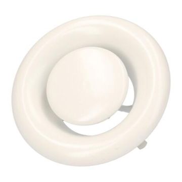 Afvoerventiel DEC DVSC Ø125mm | Klemveer | Metaal | Wit