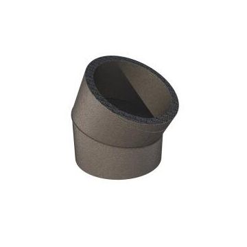 Bocht geïsoleerd Ubbink Aerfoam Ø125mm | 30°