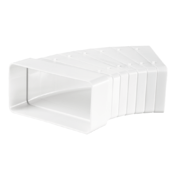 Bocht Horizontaal KST 204x60mm | Variabel | Wit