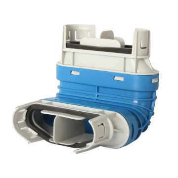 Bocht Vent-Axia | 90° | Vert. | Slang 132x52mm | Ovaal Onder