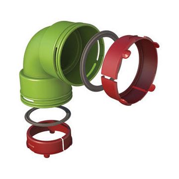 Bochtset Ubbink AE34c | 90° | 5pce