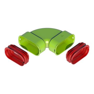 Bochtset Ubbink AE35sc | 90° | Hori | 3pce
