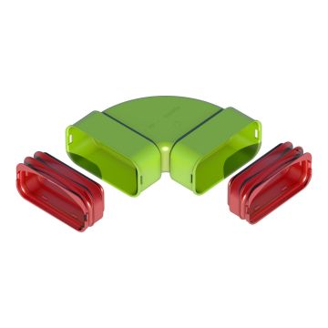 Bochtset Ubbink AE55sc | 90° | Hori | 3pce