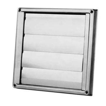 Buitenluchtrooster DEC D5 Ø100mm | Lamellenrooster | RVS