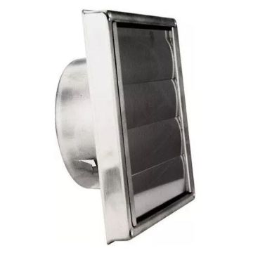 Buitenluchtrooster DEC D5 Ø125mm | Lamellenrooster | RVS