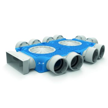 Instortverdeler UfP+ | 220x80mm | 10xØ90 | 4xD