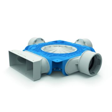 Instortverdeler UfP+ | 220x80mm | 3xØ90 | 2xD