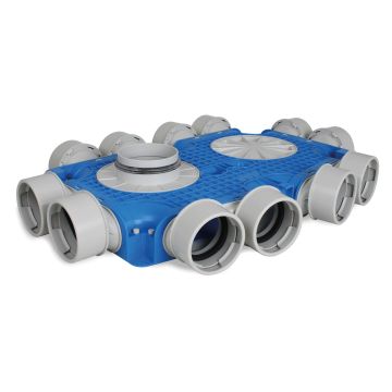 Instortverdeler Vent-Axia | 12xØ90mm | Zijaansluiting Ø125mm