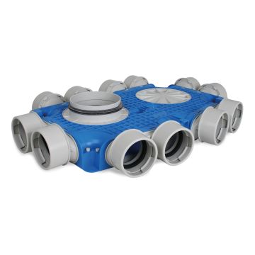 Instortverdeler Vent-Axia | 12xØ90mm | Zijaansluiting Ø160mm