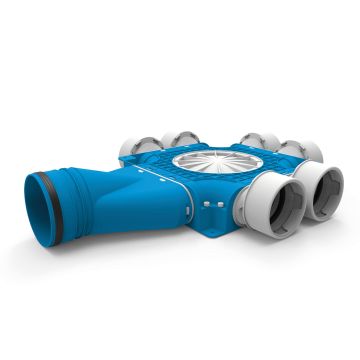 Instortverdeler Vent-Axia | 1xK 6xØ90mm 2xD | Hori. Ø125mm