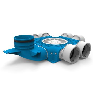 Instortverdeler Vent-Axia | 1xK 6xØ90mm 2xD | Vert. Ø125mm