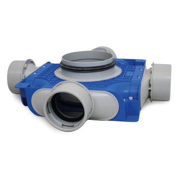 Instortverdeler Vent-Axia | 4xØ90mm | Zijaansluiting Ø160mm