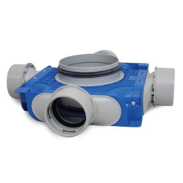 Instortverdeler Vent-Axia | 4xØ90mm | Zijaansluiting Ø180mm