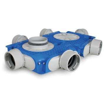 Instortverdeler Vent-Axia | 6xØ90mm | Zijaansluiting Ø125mm