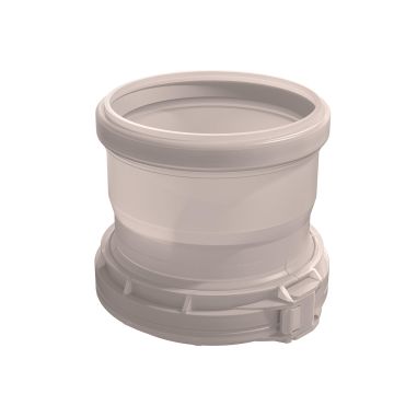 Koppelstuk Ubbink Rolux Flex | Flex110mm-Mof110mm | Transp.