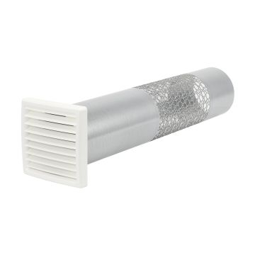 Muurdoorvoer dempend Brink Ø100mm tbv Sonair | Wit rooster
