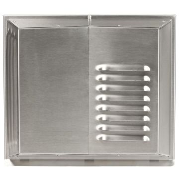Muurrooster Brink Air 70 RVS + voorverwarmer | 500-600 mm mu