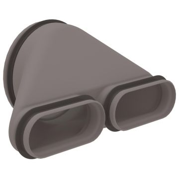 Overgang flat naar rond Zehnder CK300/ComfoFlat 51 Ø160 mm