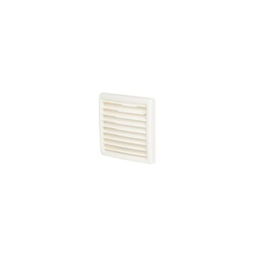 Rooster wand Brink 125x125 mm tbv Ø100 mm | Wit | Kunststof