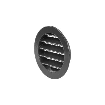 Rooster wand Brink Ø100 mm | Gemoffeld zwart | Alu
