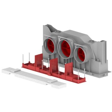 Roosterbox, Zehnder lijnrooster type CSB/P 2Ø75/Ø90-B-L410