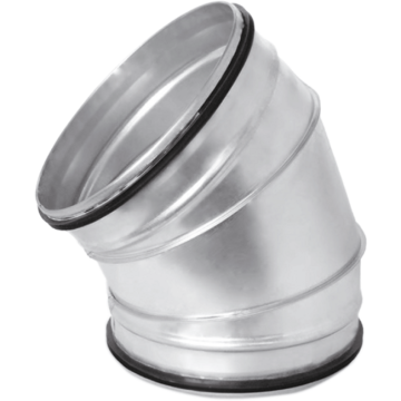 Segmentbocht spirobuis Ø450mm | 45° | Safe