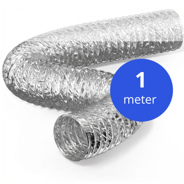 Slang Whisper ALU | Ø100x1000mm | Flexibel | Ventilatie