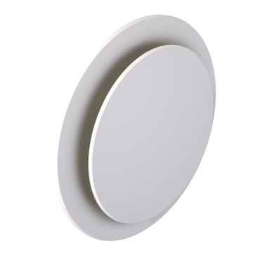 Toe-/Afvoerventiel Haelix Rondo Ø125mm | KST | Wit