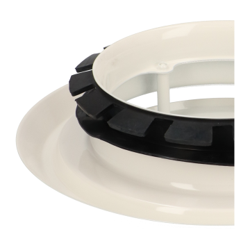 Toe- en afvoerventiel Zehnder ZSX 125 | 125mm | RVS | Wit