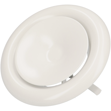 Toevoerventiel DEC DVSC-P Ø125mm | Klemveer | Metaal | Wit