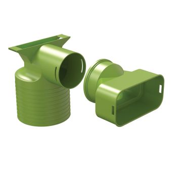Ventieladapter Ubbink | 1xAE55sc | Ø125mm | 90°