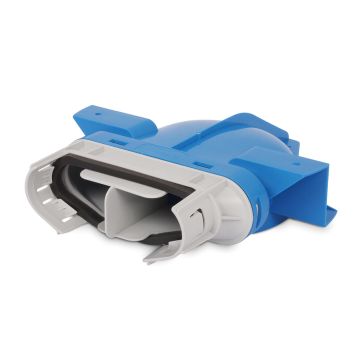 Ventielcollector Vent-Axia | 132x52-Ø125mm | 180° | z.Huls