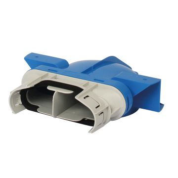 Ventielcollector Vent-Axia | 132x52-Ø125mm | 90° | z.Huls